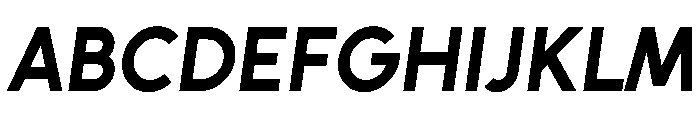 Unageo Bold Italic Font UPPERCASE