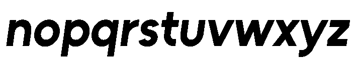 Unageo Bold Italic Font LOWERCASE