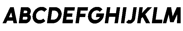 Unageo ExtraBold Italic Font UPPERCASE