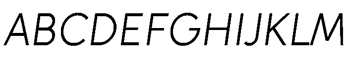 Unageo Light Italic Font UPPERCASE