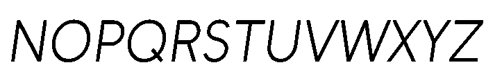 Unageo Light Italic Font UPPERCASE