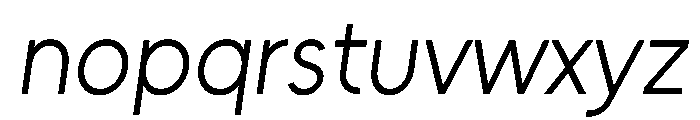 Unageo Light Italic Font LOWERCASE