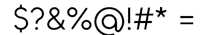 Unageo Light Font OTHER CHARS