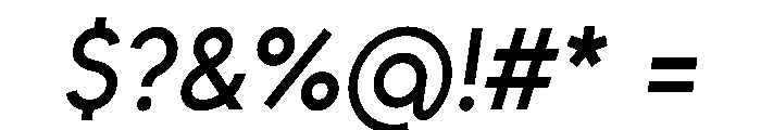 Unageo Medium Italic Font OTHER CHARS