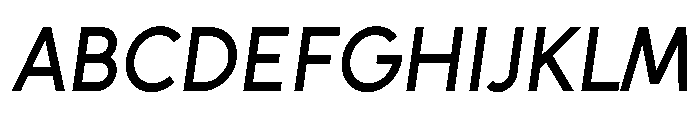 Unageo Medium Italic Font UPPERCASE