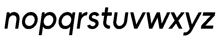 Unageo Medium Italic Font LOWERCASE