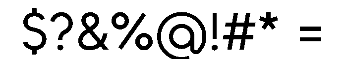 Unageo Regular Font OTHER CHARS