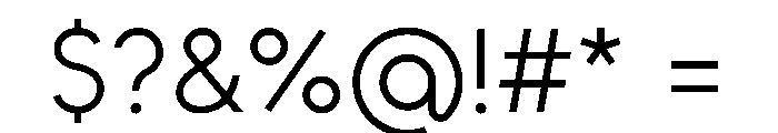Unageo Variable Font OTHER CHARS