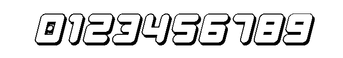 Unbound Gamer 3D Italic Font OTHER CHARS