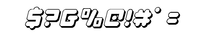 Unbound Gamer 3D Italic Font OTHER CHARS