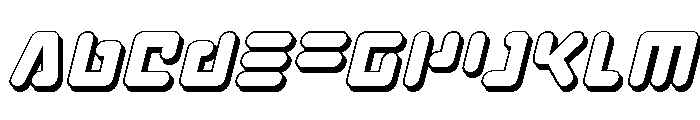 Unbound Gamer 3D Italic Font UPPERCASE