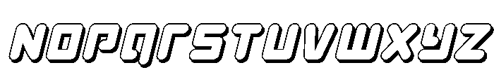 Unbound Gamer 3D Italic Font LOWERCASE