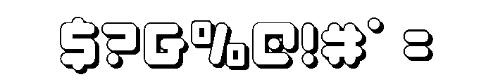 Unbound Gamer 3D Font OTHER CHARS