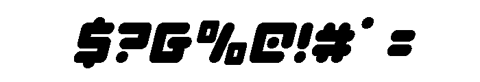 Unbound Gamer Bold Italic Font OTHER CHARS