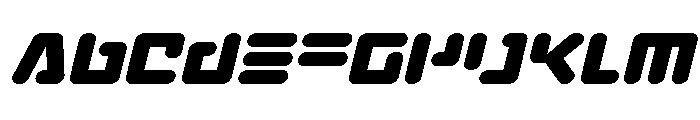 Unbound Gamer Expanded Italic Font UPPERCASE