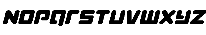 Unbound Gamer Expanded Italic Font LOWERCASE