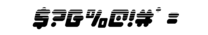Unbound Gamer Halftone Italic Font OTHER CHARS