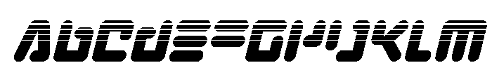 Unbound Gamer Halftone Italic Font UPPERCASE