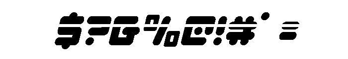 Unbound Gamer Laser Italic Font OTHER CHARS