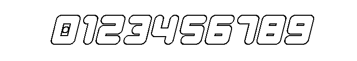 Unbound Gamer Outline Italic Font OTHER CHARS