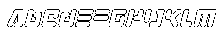 Unbound Gamer Outline Italic Font UPPERCASE