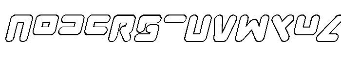 Unbound Gamer Outline Italic Font UPPERCASE