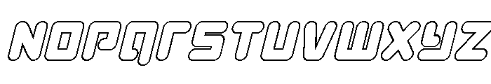 Unbound Gamer Outline Italic Font LOWERCASE