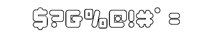 Unbound Gamer Outline Font OTHER CHARS