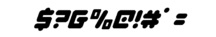 Unbound Gamer Super-Italic Font OTHER CHARS