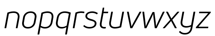 Uni Neue-Trial Book Italic Font LOWERCASE
