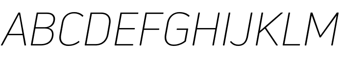 Uni Neue-Trial Light Italic Font UPPERCASE