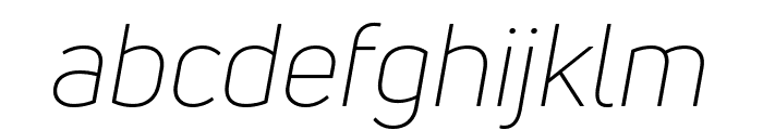 Uni Neue-Trial Light Italic Font LOWERCASE