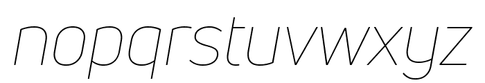 Uni Neue-Trial Thin Italic Font LOWERCASE