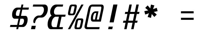 Unispace-Italic Font OTHER CHARS
