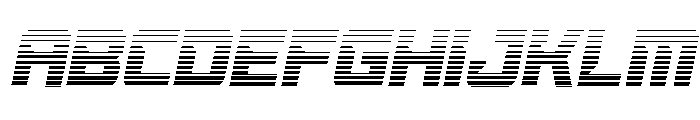 United Colony Gradient Italic Font UPPERCASE