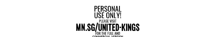 United Kings PERSONAL USE Regular Font OTHER CHARS