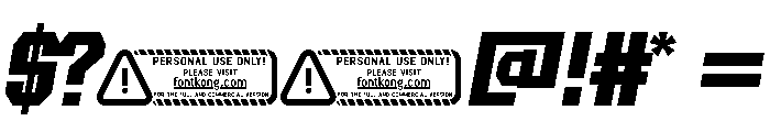 United PERSONAL USE ONLY! Font OTHER CHARS