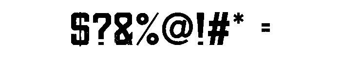 Unityped Regular Font OTHER CHARS