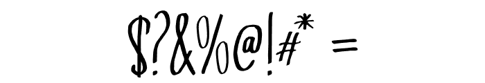 Unlucky Handwriting Font OTHER CHARS