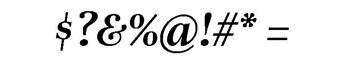 Unna Medium Italic Font OTHER CHARS