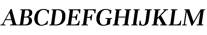 Unna Medium Italic Font UPPERCASE