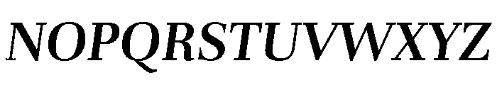 Unna Medium Italic Font UPPERCASE
