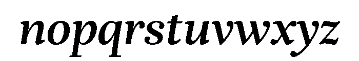 Unna Medium Italic Font LOWERCASE