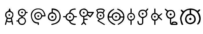 Unown Font UPPERCASE