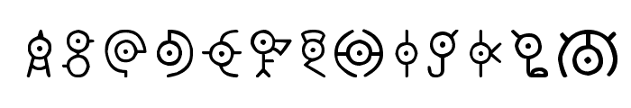 Unown Font LOWERCASE