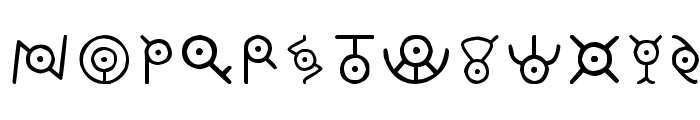 Unown Font LOWERCASE