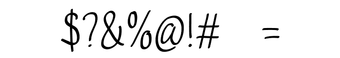 Unpackhand Font OTHER CHARS