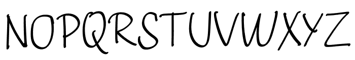 Unpackhand Font UPPERCASE