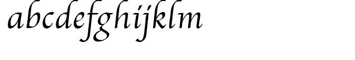 Unger Chancery Demi Italic Font LOWERCASE