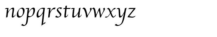 Unger Chancery Demi Italic Font LOWERCASE